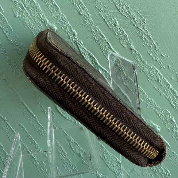 Louis Vuitton Damier Brown Checked Long Zip Wallet - Picture 4 of 9